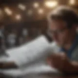A researcher analyzing scientific papers.