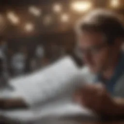 A researcher analyzing scientific papers.