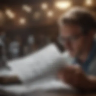 A researcher analyzing scientific papers.