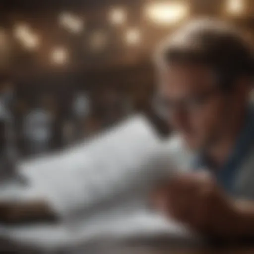 A researcher analyzing scientific papers.