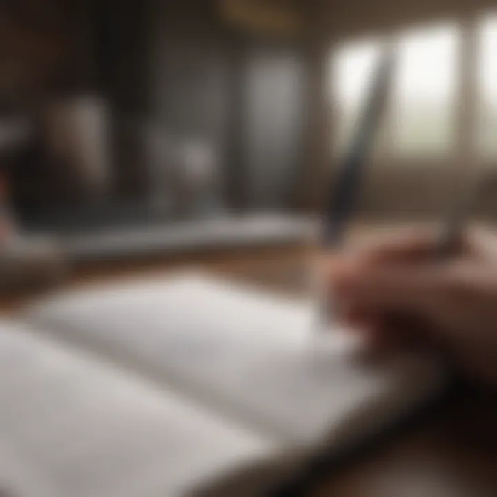 A journal and pen representing self-reflection