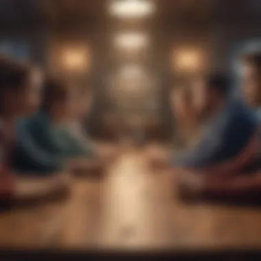 A group discussion illustrating support systems