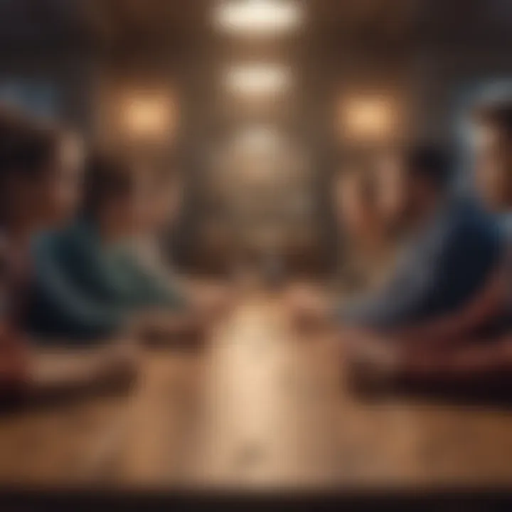 A group discussion illustrating support systems