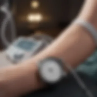 Patient Usage of Monitoring Device Patient using ambulatory blood pressure device