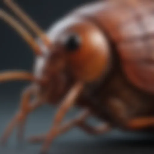 Detailed view of cockroach larvae showcasing their anatomical features.