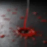 Analysis of blood spatter patterns at a crime scene