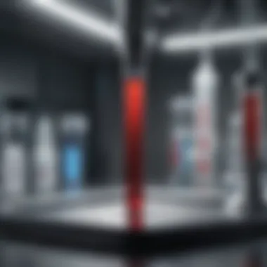 A high-tech laboratory showcasing advanced blood testing technology.