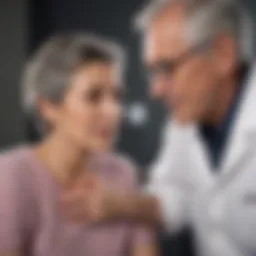 An elderly patient discussing treatment options with a healthcare provider