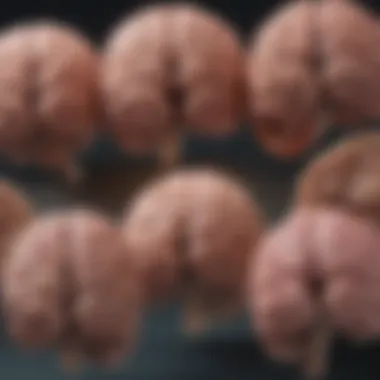 Illustration depicting brain tumor types and their characteristics