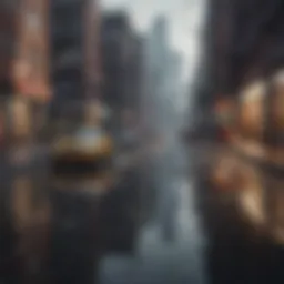 A visual representation of climate change effects on urban areas