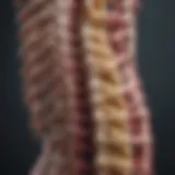 Illustration depicting the spine affected by ankylosing spondylitis