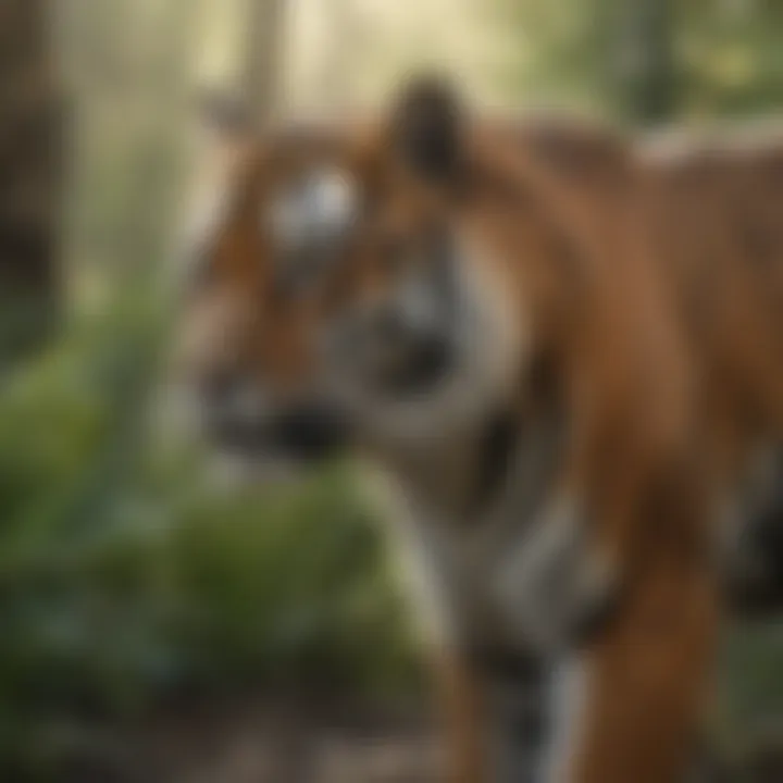 A vibrant ecosystem showcasing the diverse flora and fauna that coexist with tigers.