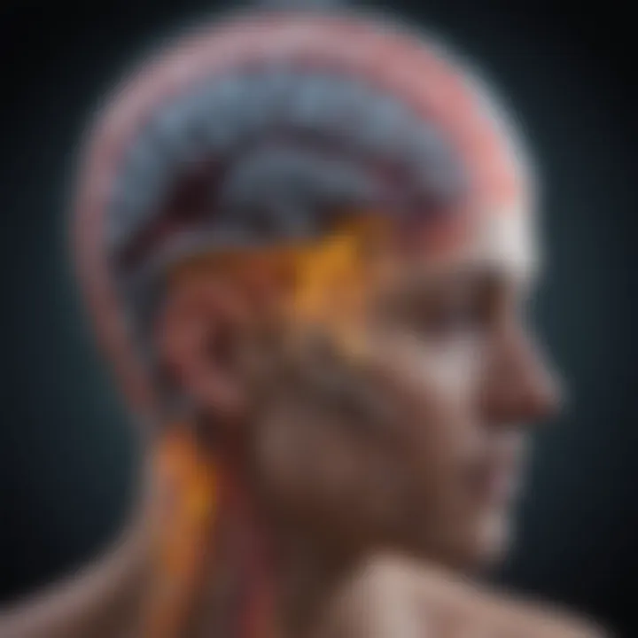 MRI scan highlighting nerve pathways