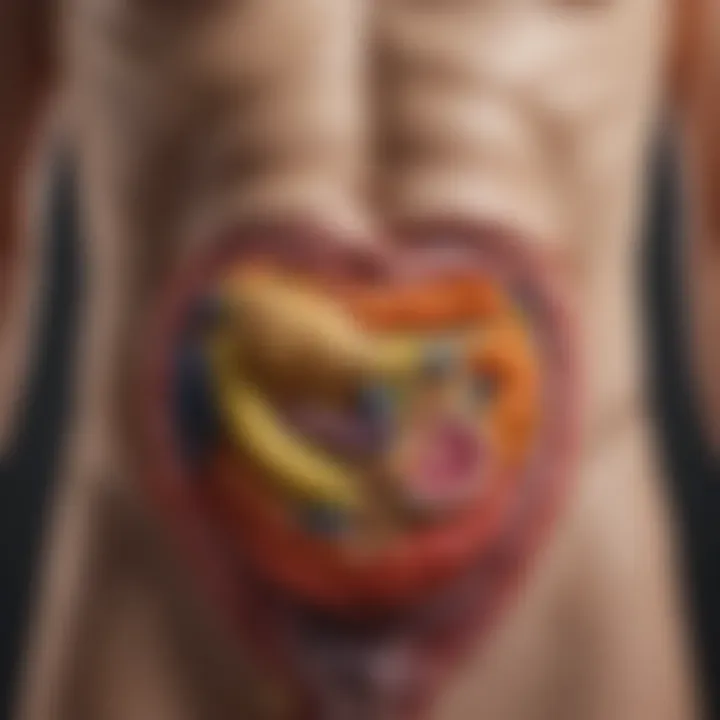 Visual representation of gut health and diet