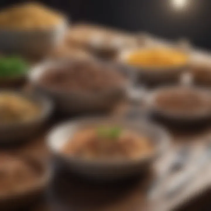 Nutritious meal plan featuring whole grains and legumes