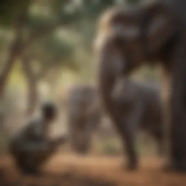 Community Involvement in Elephant Conservation Community members engaging in conservation activities