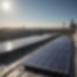 Solar panels installed on a rooftop harnessing sunlight