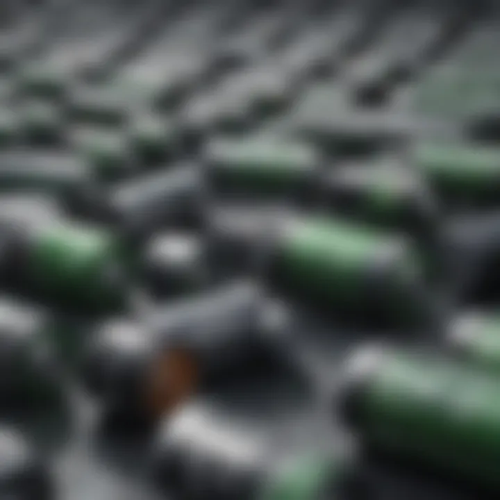 Illustration of battery recycling process