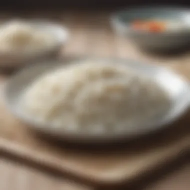 A diabetes-friendly plate showcasing portion control with white rice.