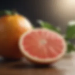 Nutritional profile of pomelo showcasing vitamins and minerals