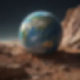 Illustration of Earth's formation and early geological layers