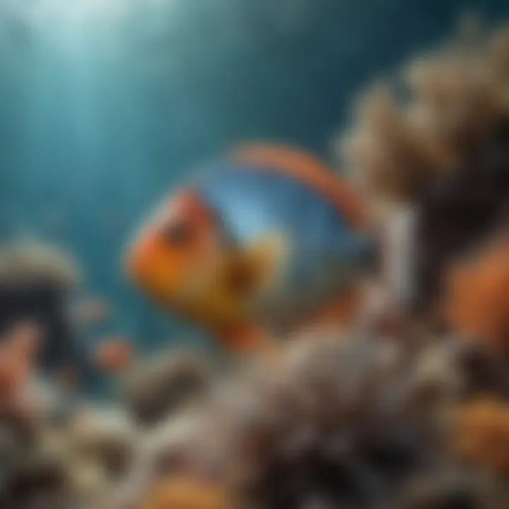 Chart illustrating the effects of overfishing on reef biodiversity.