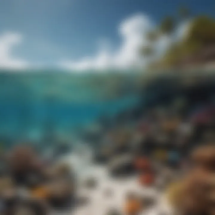 Infographic depicting sources of pollution affecting the reef.