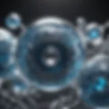 Illustration of ozone molecule breakdown