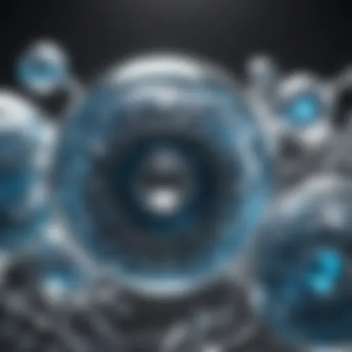 Illustration of ozone molecule breakdown