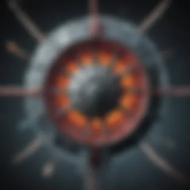 Diagram illustrating the effects of radiation on cancer cells