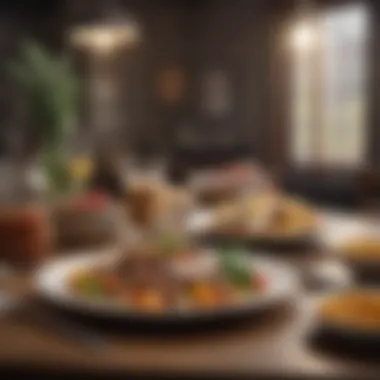 The Impact of Diet on Mental Health A serene environment showcasing a balanced meal promoting mental health