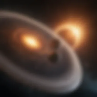 Illustration of planetary formation in a protoplanetary disk