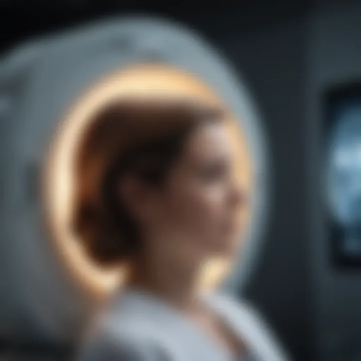 Patient experiencing an open MRI scan