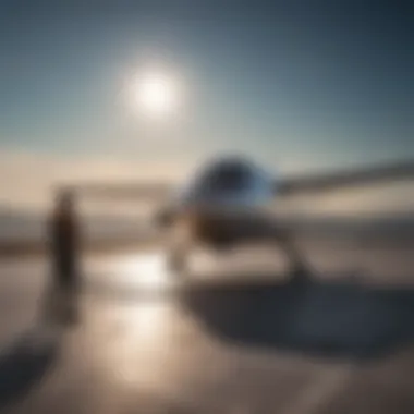 Engineers collaborating on solar aircraft design