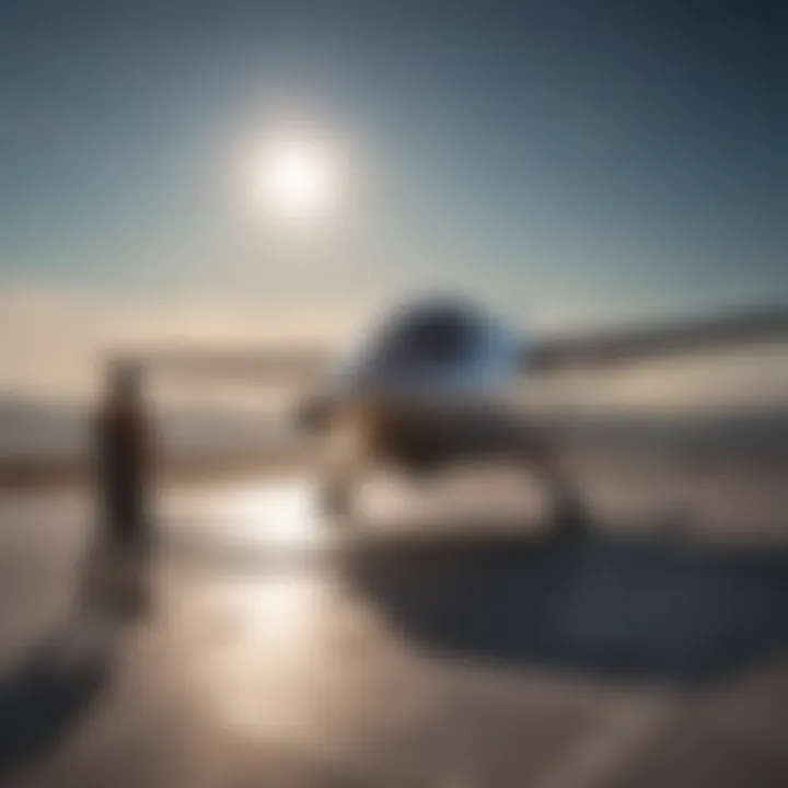 Engineers collaborating on solar aircraft design