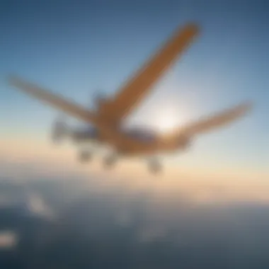 Solar Aircraft in Flight A solar aircraft soaring through a clear blue sky