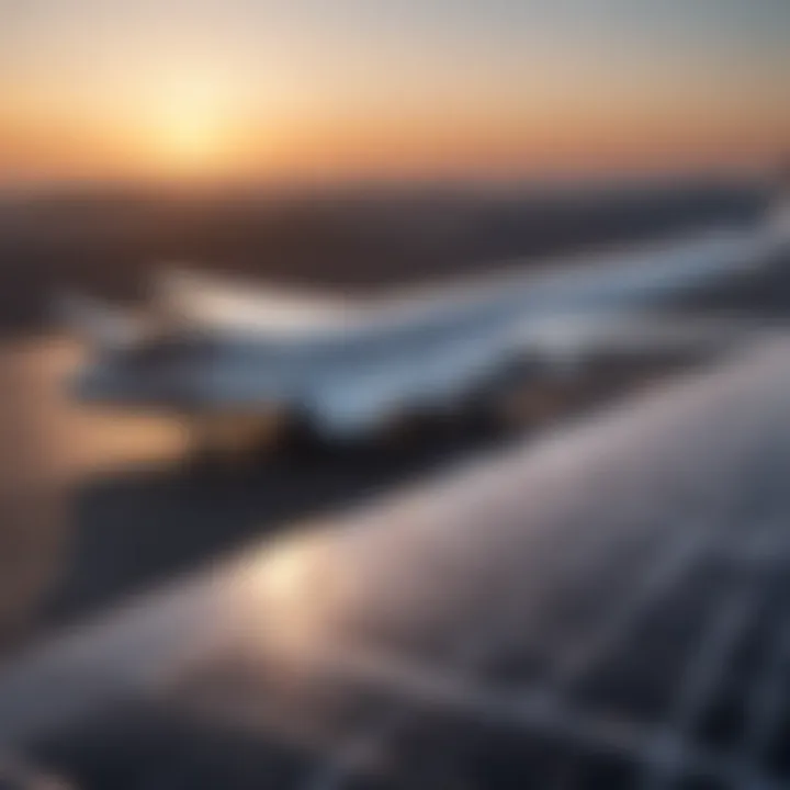 Innovative solar panels integrated into an aircraft wing