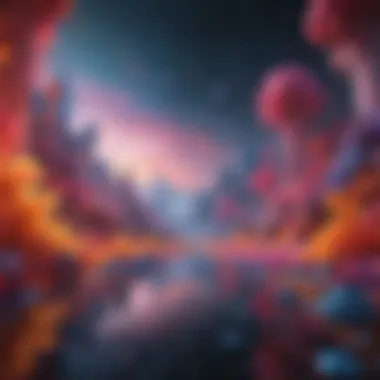Abstract representation of the dream state with vivid colors