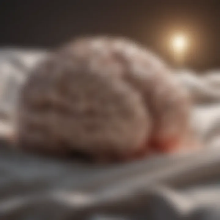 Illustration of brain activity during different sleep stages