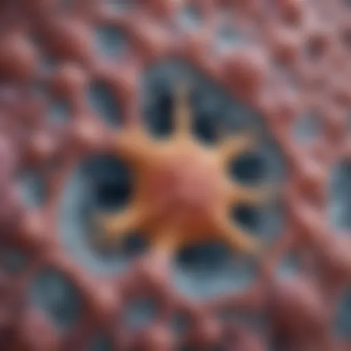 Microscopic view of atypical glandular cells