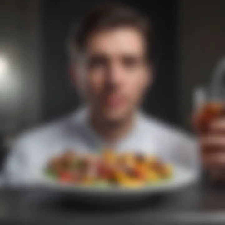 Graphic showcasing health conditions related to appetite suppression