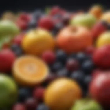Antioxidant-Rich Fruits A colorful array of fruits rich in antioxidants