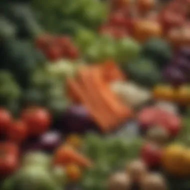 Healthy Vegetable Medley A vibrant vegetable medley illustrating dietary sources