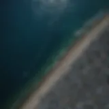 Aerial view of the Great Ocean Garbage Patch showcasing the vast expanse of marine debris.