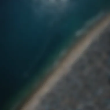 Aerial View of Marine Debris Aerial view of the Great Ocean Garbage Patch showcasing the vast expanse of marine debris.