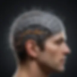 EEG waveform analysis showing brain activity related to memory processing
