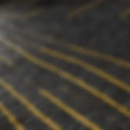 Close-up view of Kevlar reinforced carbon fiber showcasing its texture and durability