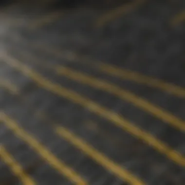 Textural Analysis of Kevlar Reinforced Carbon Fiber Close-up view of Kevlar reinforced carbon fiber showcasing its texture and durability
