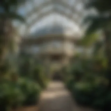 The iconic Palm House at Kew showcasing Victorian architecture