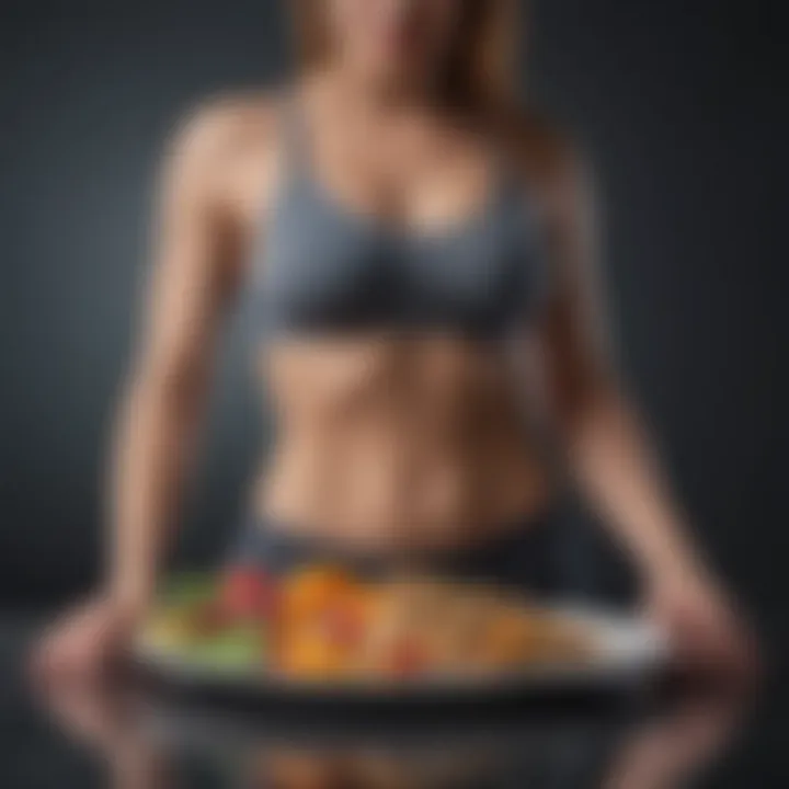 Infographic illustrating dietary factors that affect leptin levels